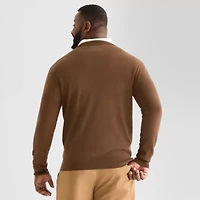 St. John's Bay Fine Gauge Big and Tall Mens Crew Neck Long Sleeve Pullover Sweater