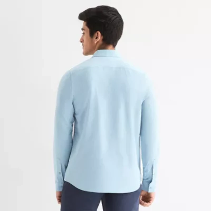 Stylus Mens Long Sleeve Cuffed Regular Fit Button-Down Shirt