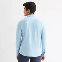 Stylus Mens Long Sleeve Cuffed Regular Fit Button-Down Shirt