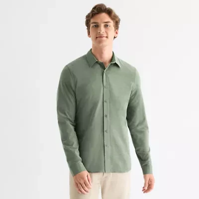 Stylus Mens Long Sleeve Regular Fit Button-Down Shirt