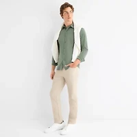 Stylus Mens Long Sleeve Regular Fit Button-Down Shirt