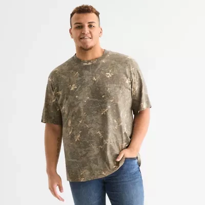 Arizona Mens Crew Neck Short Sleeve Regular Fit Big and Tall Graphic T-Shirt
