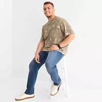 Arizona Mens Crew Neck Short Sleeve Regular Fit Big and Tall Graphic T-Shirt