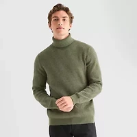 J. Ferrar Mens Long Sleeve Regular Fit Turtleneck