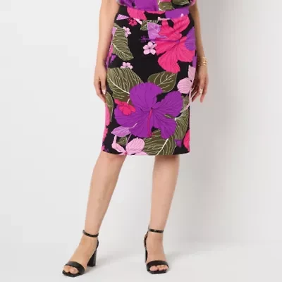 Liz Claiborne Womens Mid Rise Pencil Skirt