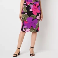Liz Claiborne Womens Mid Rise Pencil Skirt