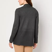 Liz Claiborne Womens Long Sleeve Open Front Cardigan