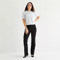Liz Claiborne Womens Crew Neck Short Sleeve Pullover Sweater