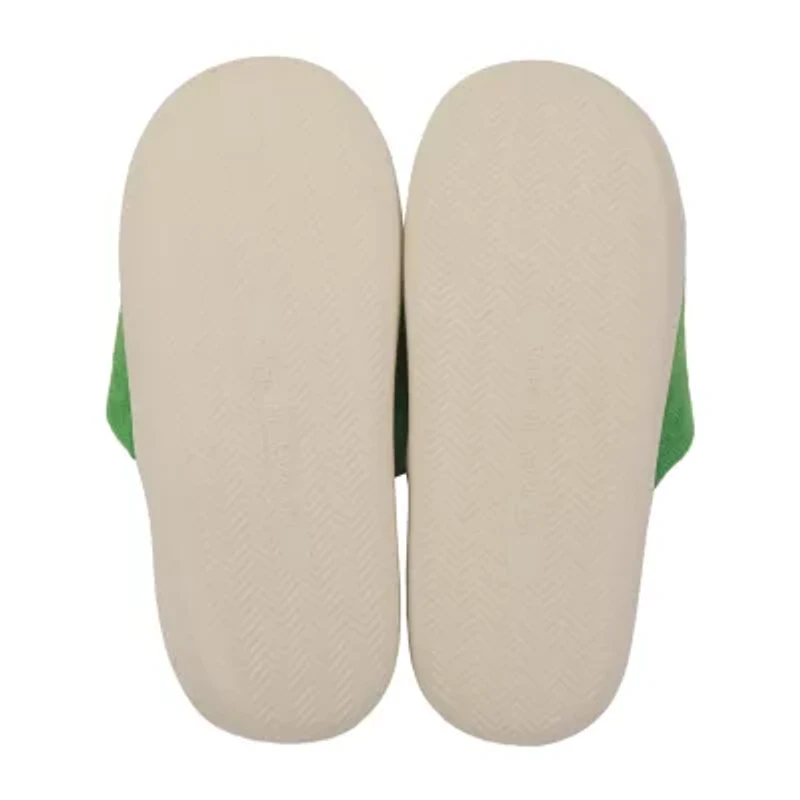 Keroppi Womens Hello Kitty Faux Fur Trim Slip-On Slippers