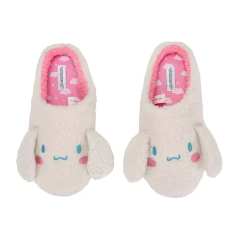 Cinnamoroll Womens Faux Fur Trim Slip-On Slippers