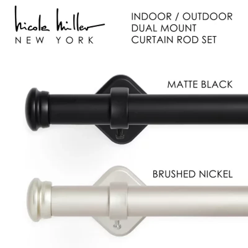 Nicole Miller Patio Country 1 Adjustable Curtain Rod