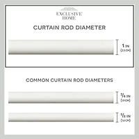 Exclusive Home Curtains Rope Knots 1 IN Adjustable Curtain Rod