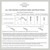 Exclusive Home Curtains Rope Knots 1 IN Adjustable Curtain Rod