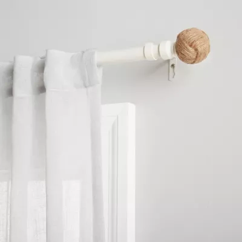 Exclusive Home Curtains Rope Knots 1 IN Adjustable Curtain Rod
