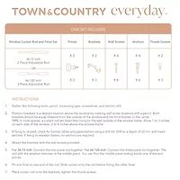 Town And Country Modern Rounded Cap 1 Adjustable Curtain Rod