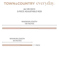 Town And Country Modern Rounded Cap 1 Adjustable Curtain Rod