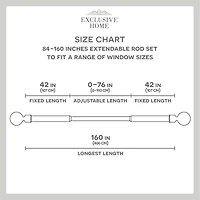 Exclusive Home Curtains Napoleon 1 Adjustable Curtain Rod