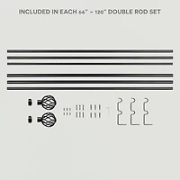Exclusive Home Curtains Ogee/Topper Double Double Curtain Rod