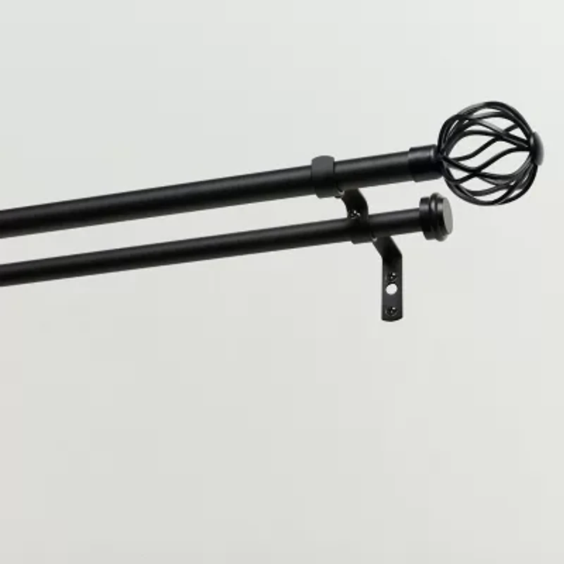 Exclusive Home Curtains Ogee/Topper Double Double Curtain Rod