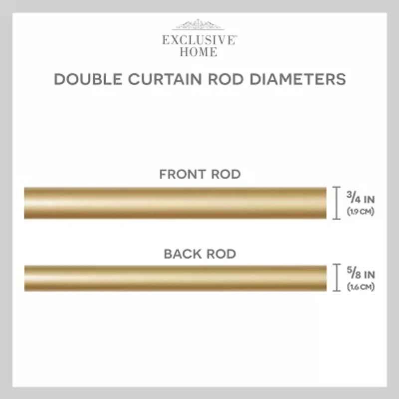 Exclusive Home Curtains Napoleon/Topper Double Curtain Rod