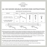 Exclusive Home Curtains Napoleon/Topper Double Curtain Rod