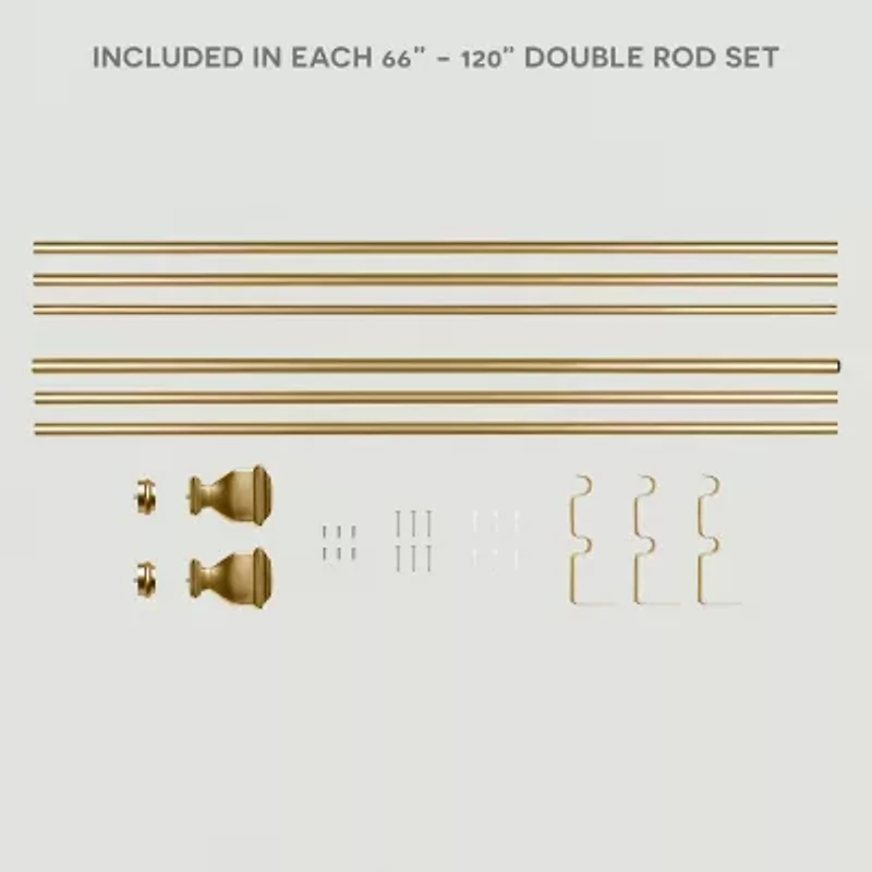Exclusive Home Curtains Napoleon/Topper Double Curtain Rod
