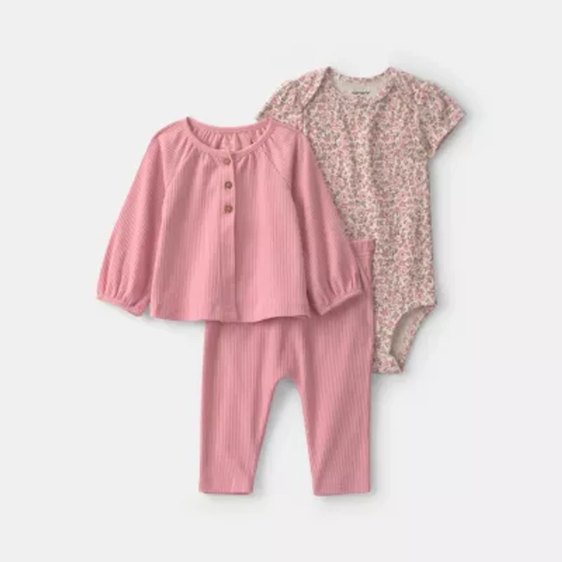 Carter's Baby Girls 3-pc. Pant Set