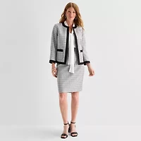 Black Label by Evan-Picone Tweed Womens Suit Skirt
