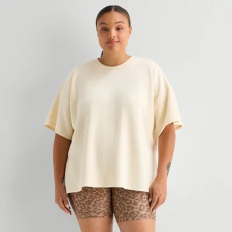 Xersion Womens Crew Neck Short Sleeve Active Plus T-Shirt