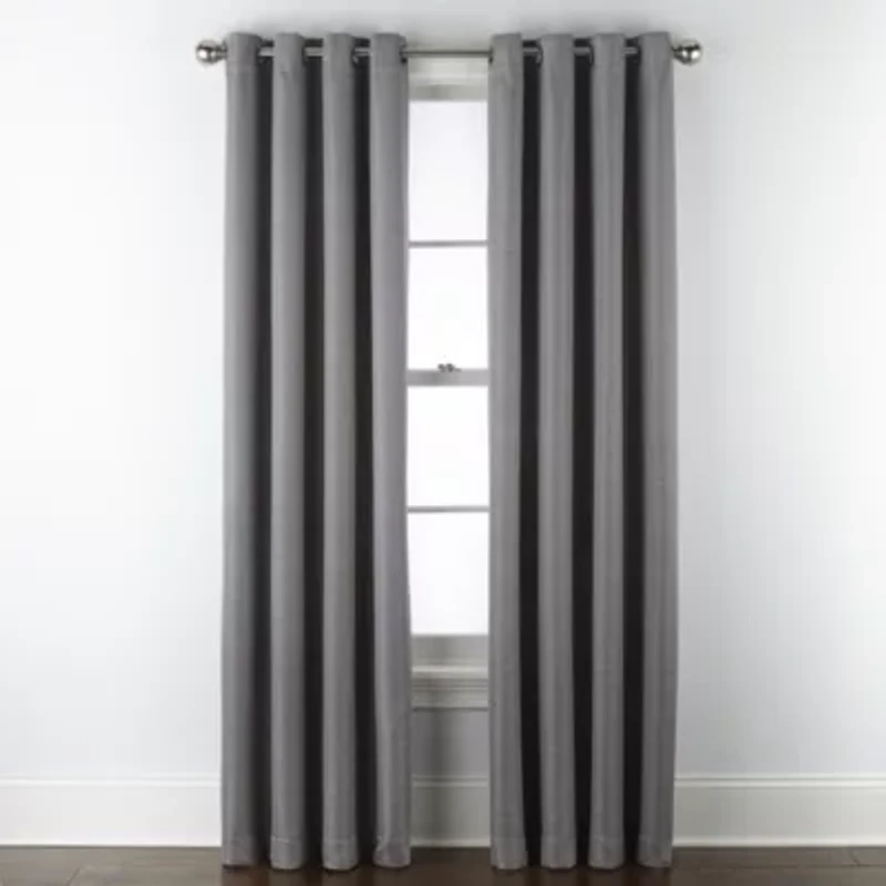 Max Blackout Prescott Grommet Top 100% Single Curtain Panel