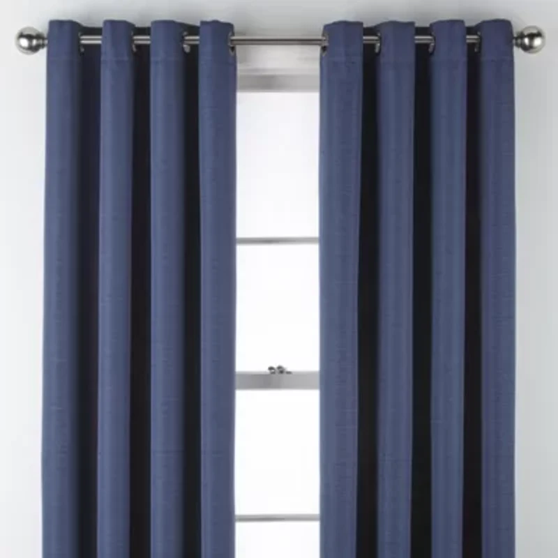 Max Blackout Prescott Grommet Top 100% Single Curtain Panel
