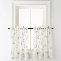 Regal Home Meadow Embroidered 2-pc. Rod Pocket Window Tier