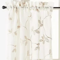Regal Home Meadow Embroidered 2-pc. Rod Pocket Window Tier