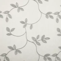 Regal Home Meadow Rod Pocket Embroidered Sheer Single Curtain Panel