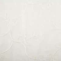 Regal Home Meadow Rod Pocket Embroidered Sheer Single Curtain Panel