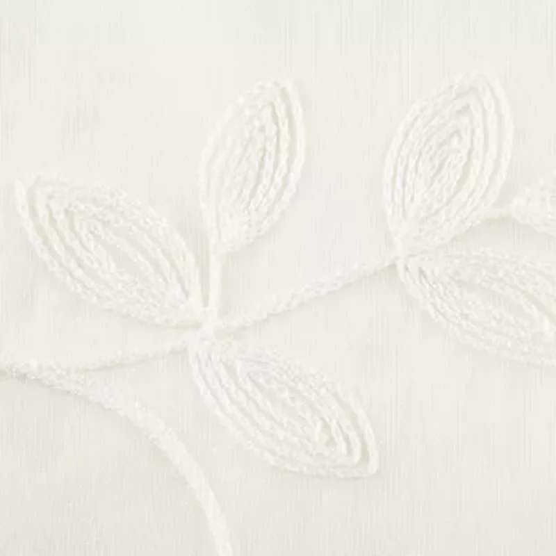 Regal Home Meadow Rod Pocket Embroidered Sheer Single Curtain Panel