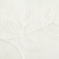 Regal Home Meadow Rod Pocket Embroidered Sheer Single Curtain Panel