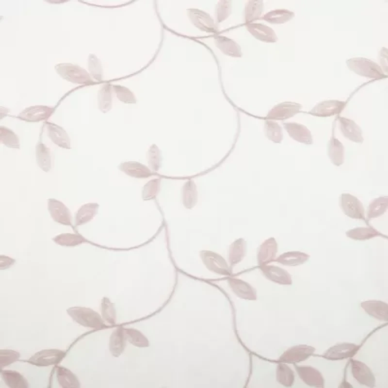 Regal Home Meadow Rod Pocket Embroidered Sheer Single Curtain Panel