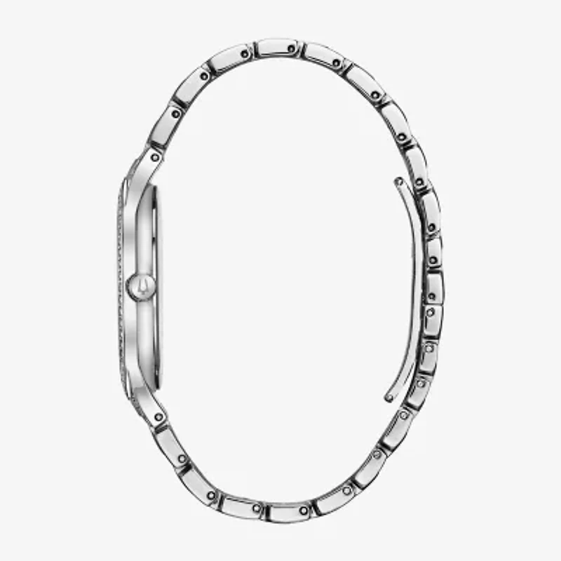 Bulova Phantom Crystal Womens Crystal Accent Silver Tone Stainless Steel Bracelet Watch 96a226