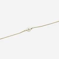Silver Treasures Womens 14K Gold Over Silver 9 Inch Semisolid Box Ankle Bracelet