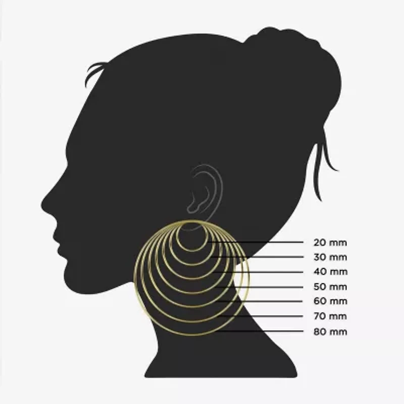 Sparkle Allure Huggie Womens Crystal 24K Rose Gold Over Brass 14mm Hoop Earrings