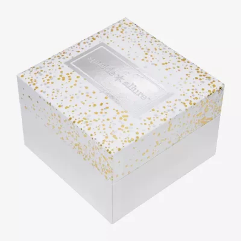 Sparkle Allure Double Womens Crystal 29.2mm Hoop Earrings