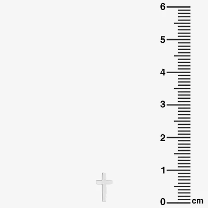 Silver Treasures Sterling Silver 9mm Cross Stud Earrings