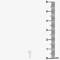 Silver Treasures Sterling Silver 9mm Cross Stud Earrings