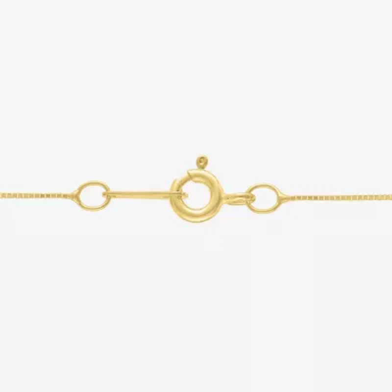 Womens Diamond Accent Lab Created Red Ruby 10K Gold Heart 18 Inch Pendant Necklace