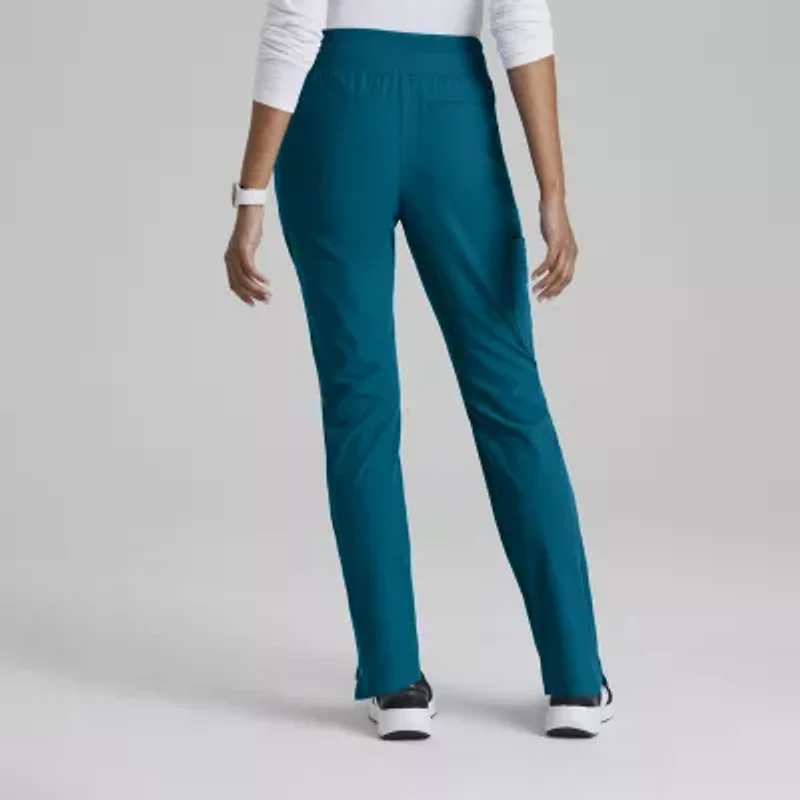 Barco One Bop597 Uplift 5-Pocket Mid-Rise Tapered Leg Womens Plus Tall Moisture Wicking Scrub Pant