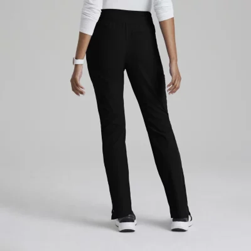 Barco One Bop597 Uplift 5-Pocket Mid-Rise Tapered Leg Womens Plus Tall Moisture Wicking Scrub Pant