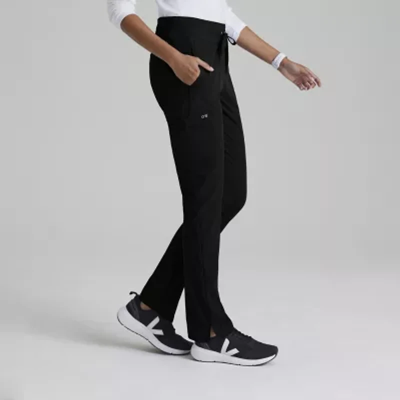 Barco One Bop597 Uplift 5-Pocket Mid-Rise Tapered Leg Womens Plus Tall Moisture Wicking Scrub Pant