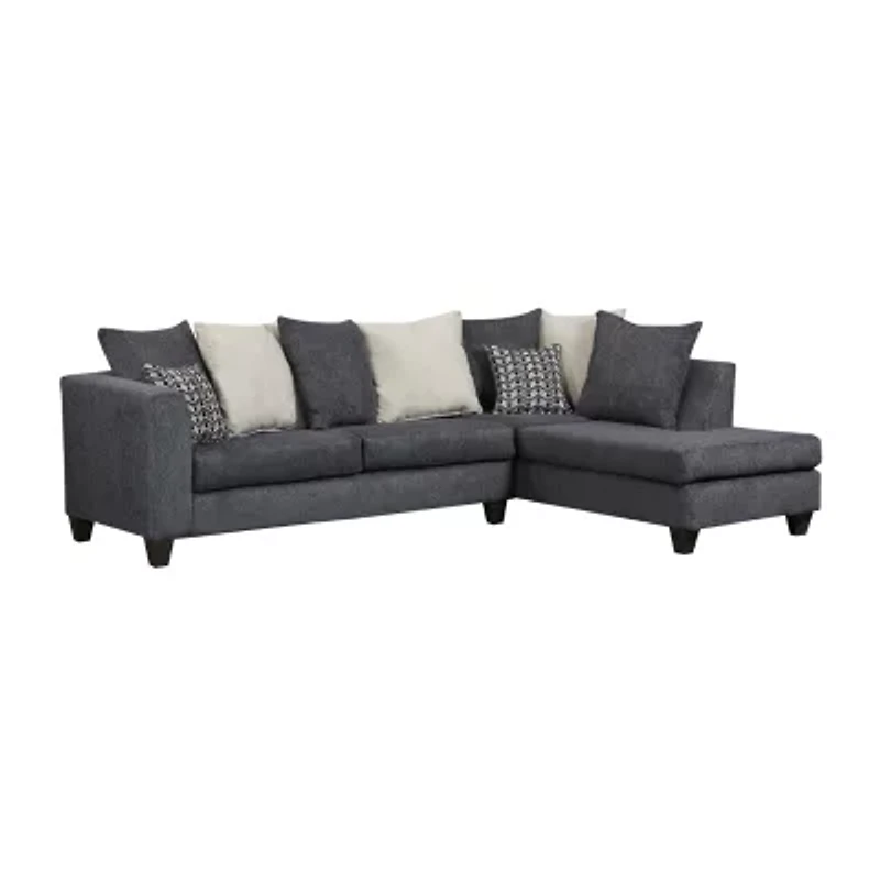 Covington 2-Piece Chenille Left-Arm Sofa Sectional with Chaise
