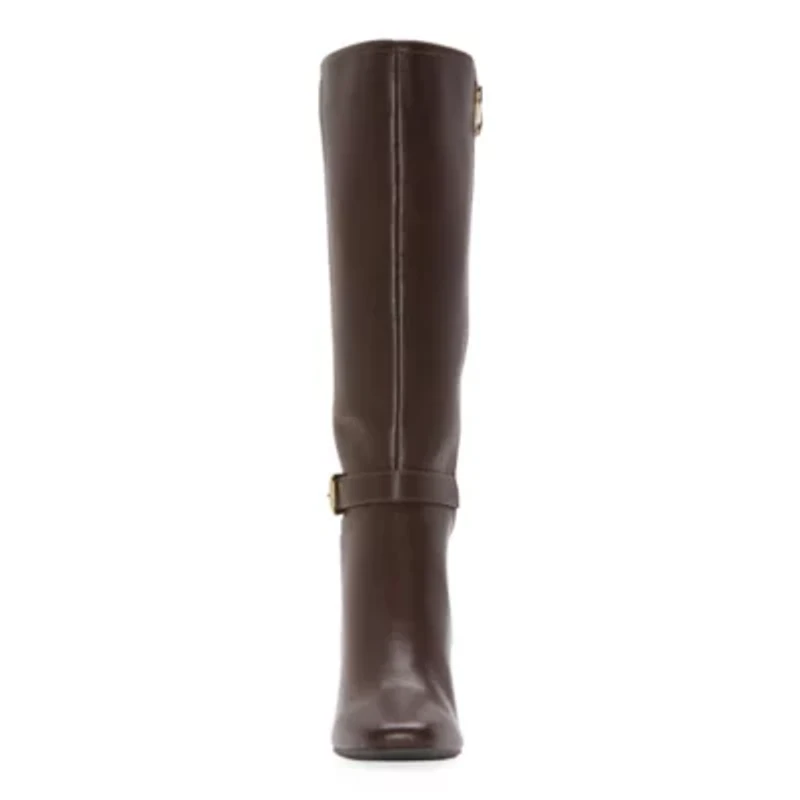 Liz Claiborne Womens Hemlock Block Heel Riding Boots